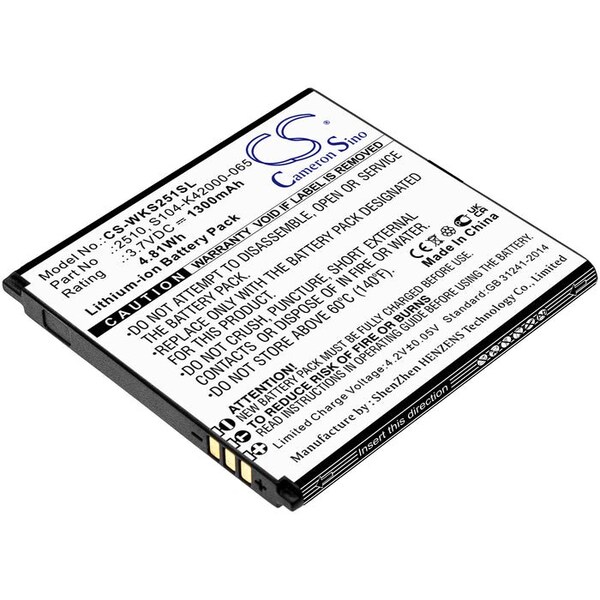 Bsc Preferred WIKO Sunny 2 V2510 Mobile Phone Replacement Battery CS-WKS251SL - main